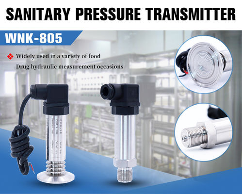 Transmissor de pressão industrial higiênico 4 do diafragma do produto comestível - saída 20mA