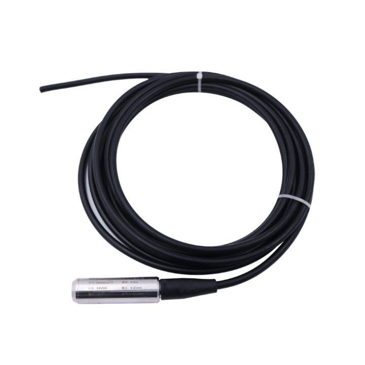 Sensor de nível de água submersível com faixa 0-1~200 MH2O e alimentação de 12-36V