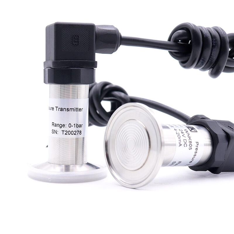 Sensor de pressão do diafragma de descarga sanitária da indústria de alimentos, medicamentos e saneamento para líquidos, água, alimentos, leite, bebidas sanitárias