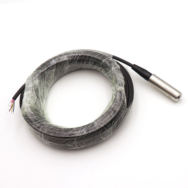 Sensor de nível de água líquida 4-20mA 0-10V Saída RS485 Transmissor de nível de profundidade de água submersível para poço de 500m