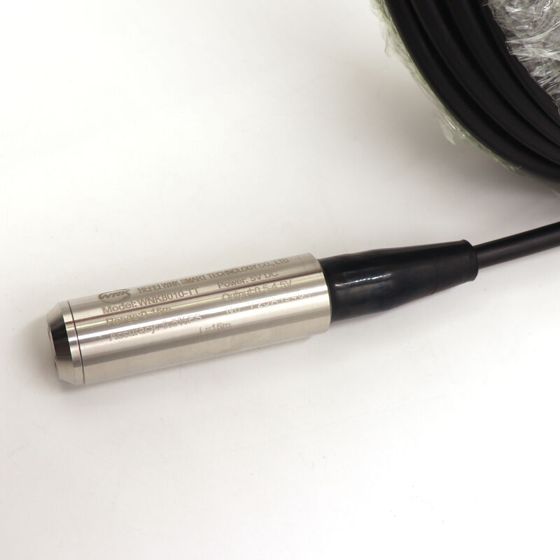 Sensor de nível de água líquida 4-20mA 0-10V Saída RS485 Transmissor de nível de profundidade de água submersível para poço de 500m