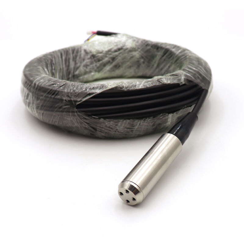 Sensor de nível de água líquida 4-20mA 0-10V Saída RS485 Transmissor de nível de profundidade de água submersível para poço de 500m